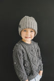 Grey Chunky Knit Beanie
