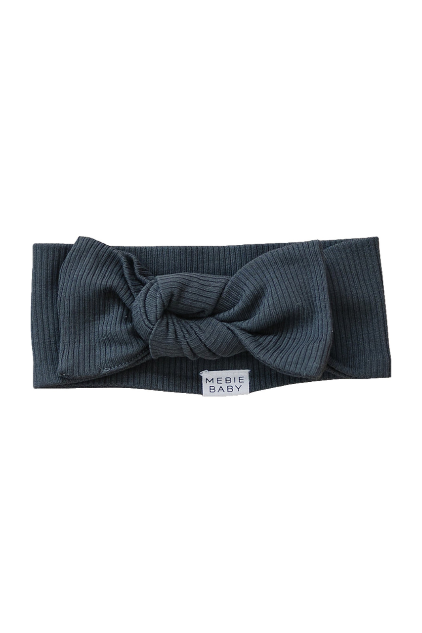 Charcoal Organic Cotton Ribbed Head Wrap