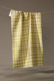 Geometry Orchard Plaid Green Tea Towel