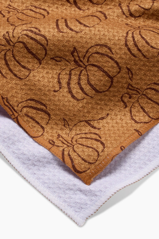Geometry Pumpkin Patchwork Tea Towel