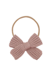 Mauve Chunky Knit Sweater Bow Headband