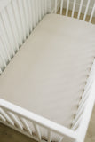 Taupe Stripe Muslin Crib Sheet