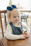 Navy Berry Classic Muslin Bib
