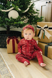 Red Plaid Bamboo Zipper
