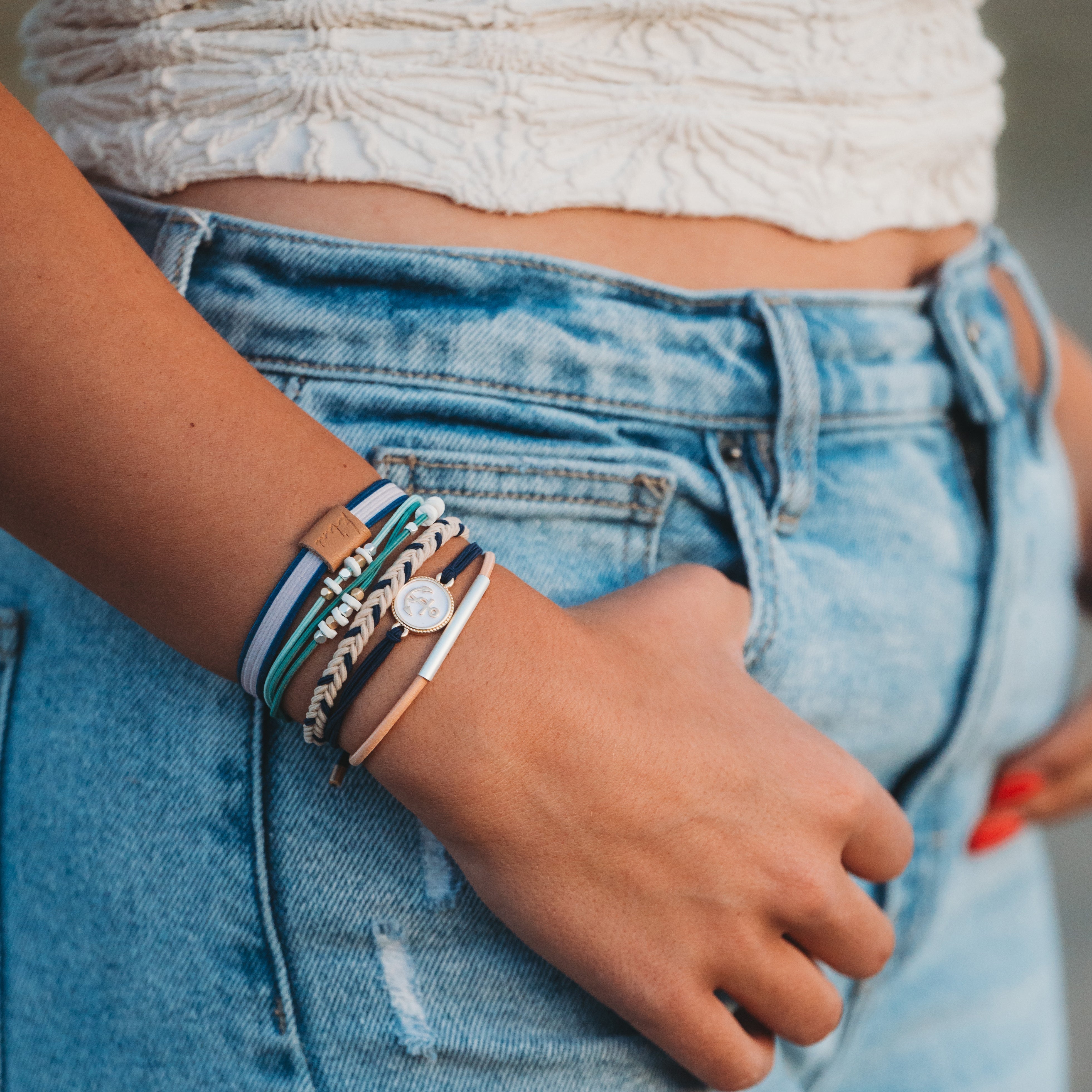 Anchor - Hair Tie Bracelet
