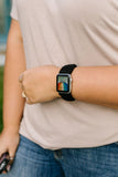 Black Athletic Scrunchie Band Compatible with Apple Watch