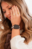 Brown Gingham Scrunchie Band Compatible with Apple Watch