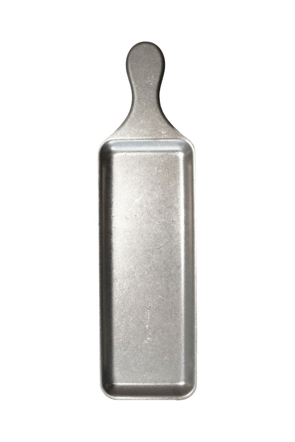 Metal spatula on a white background