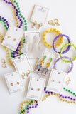 Huggie Charm Earrings - Edith Clear Gold