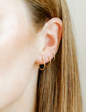 Huggie Infinity Hoop Earrings - Ava Gold 12mm