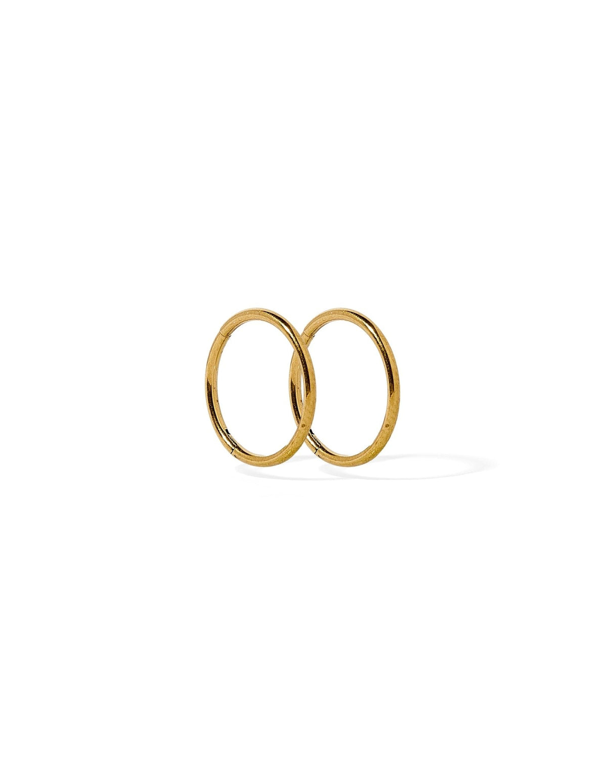 Huggie Infinity Hoop Earrings - Ava Gold 12mm