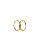 Huggie Infinity Hoop Earrings - Ava Gold 12mm