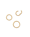 Huggie Infinity Hoop Earrings - Ava Gold 8mm