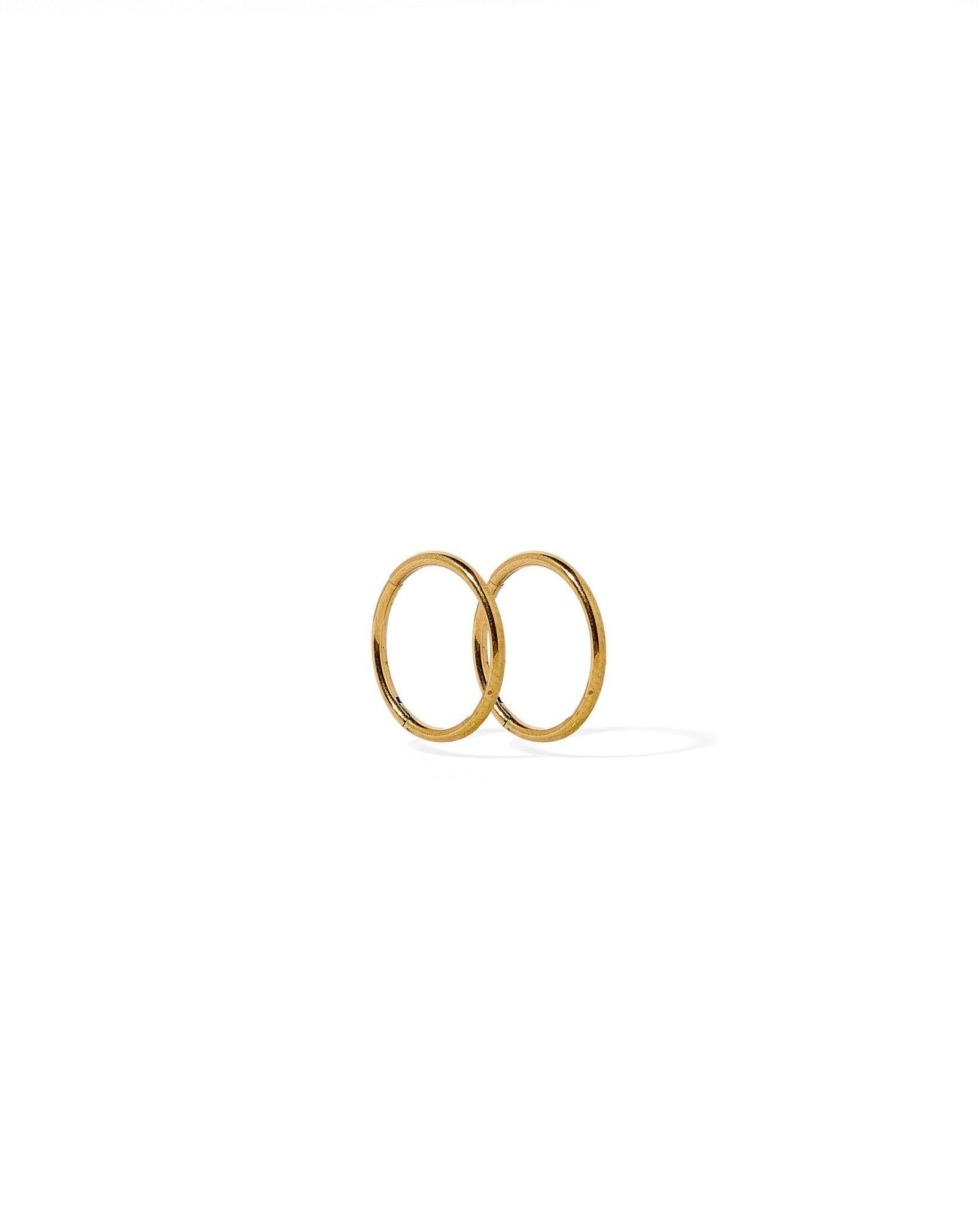 Huggie Infinity Hoop Earrings - Ava Gold 8mm