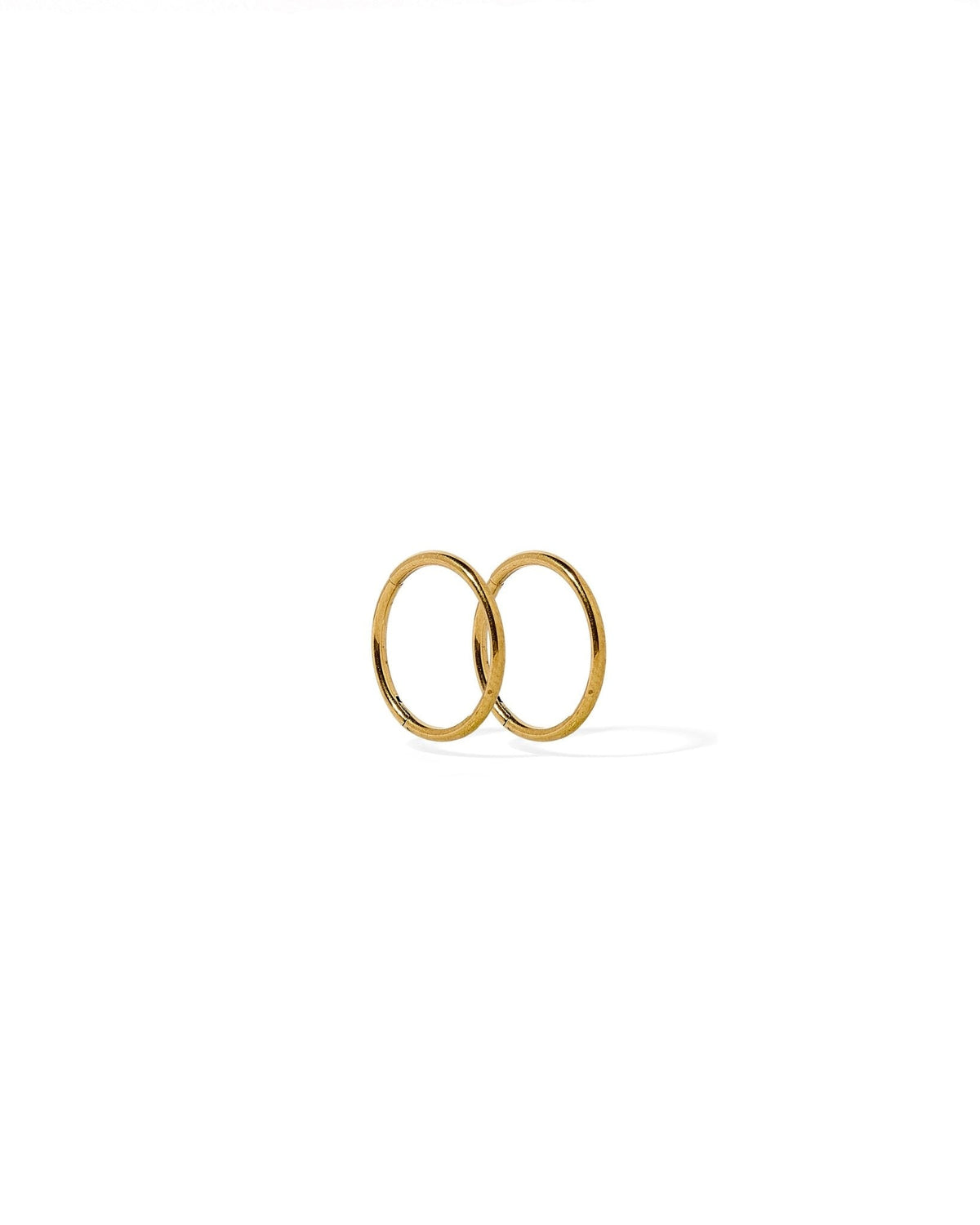 Huggie Infinity Hoop Earrings - Ava Gold 8mm
