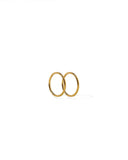 Huggie Infinity Hoop Earrings - Ava Gold 8mm