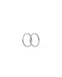 Huggie Infinity Hoop Earrings - Ava Silver 10mm