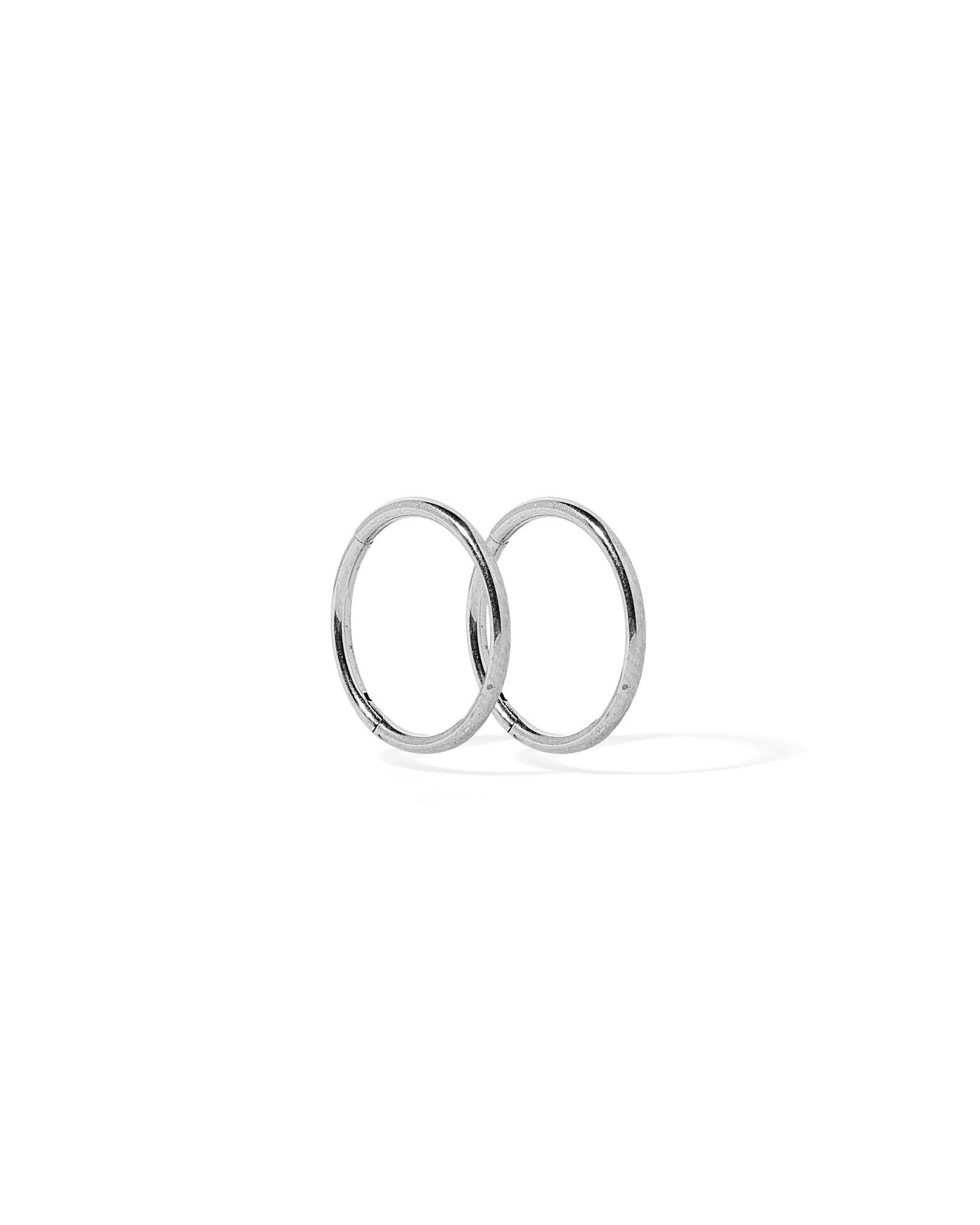 Huggie Infinity Hoop Earrings - Ava Silver 12mm