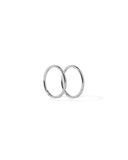 Huggie Infinity Hoop Earrings - Ava Silver 12mm