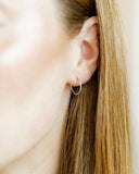 Huggie Infinity Hoop Earrings - Ava Silver 12mm