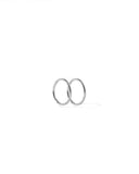 Huggie Infinity Hoop Earrings - Ava Silver 8mm