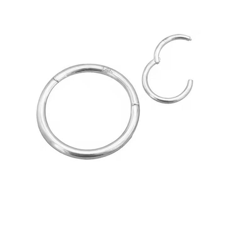 Huggie Infinity Hoop Earrings - Ava Silver 8mm