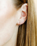 Huggie Infinity Hoop Earrings - Ava Silver 8mm