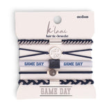 Game Day Navy Gray - Hair Tie Bracelet