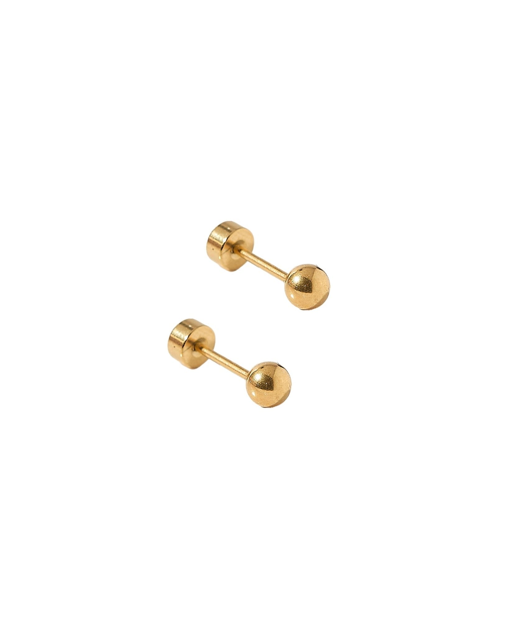 Screwback Stud Earrings - Evelyn Gold