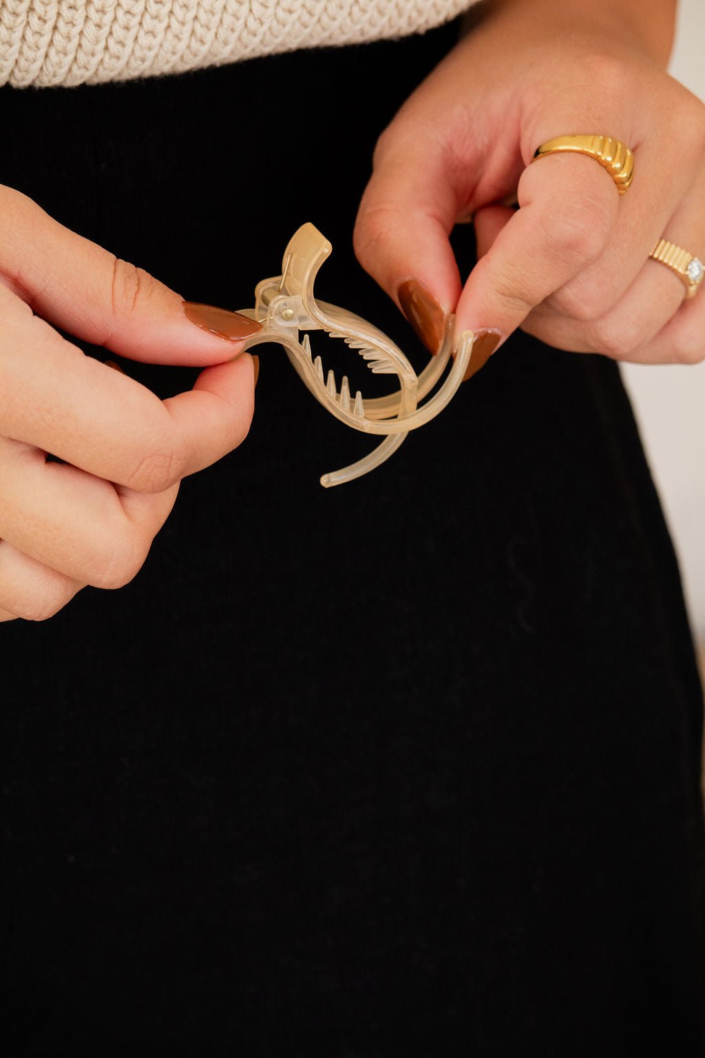 Skinny Ponytail Claw Clip