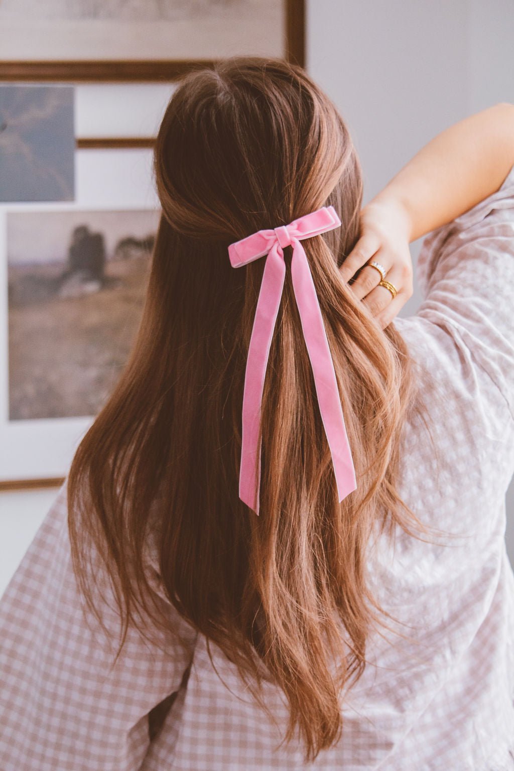 Velvet Double Bow Barrette