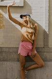 Pink Workout Shorts | ROOLEE
