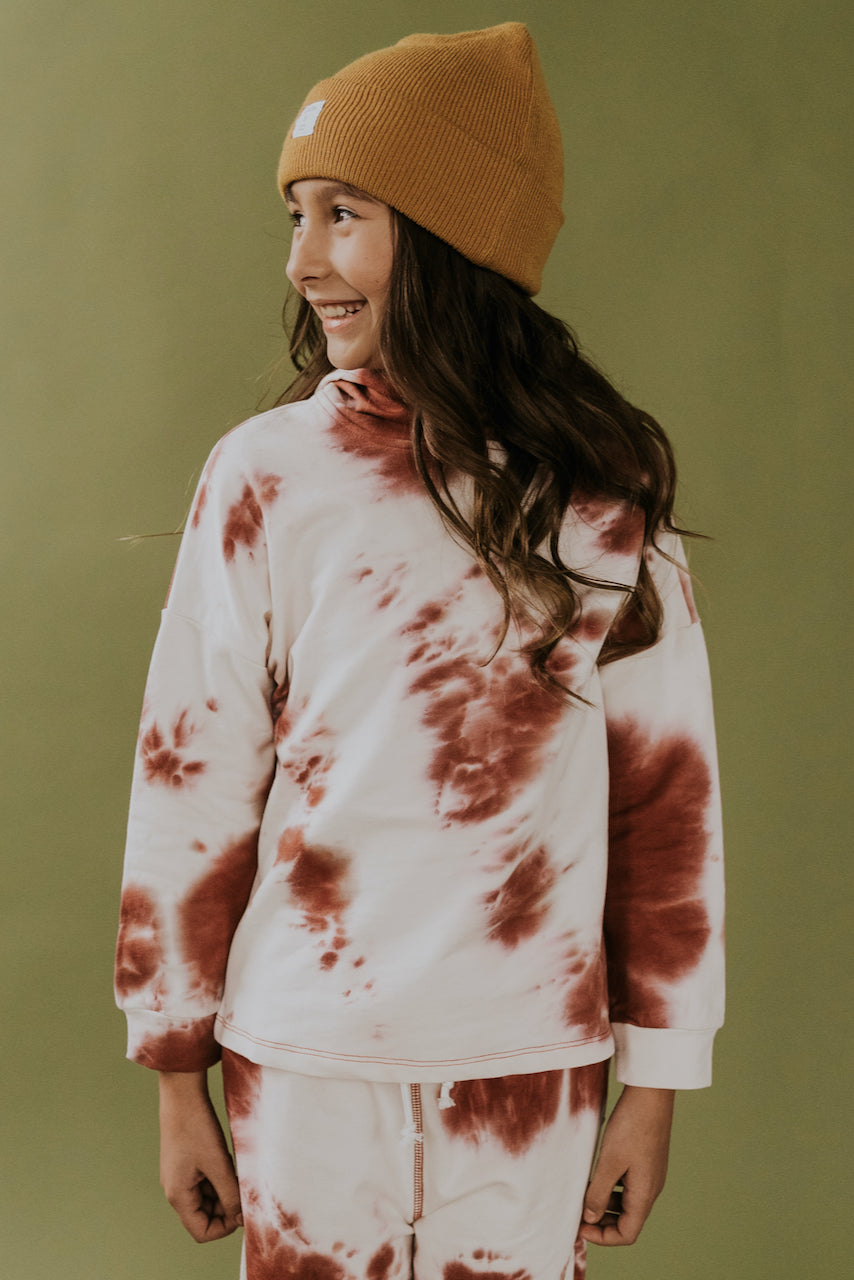 Tie dye kids cute winter top | ROOLEE